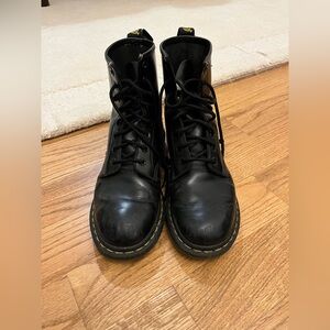 Dr. Martens Black Leather Combat Boots